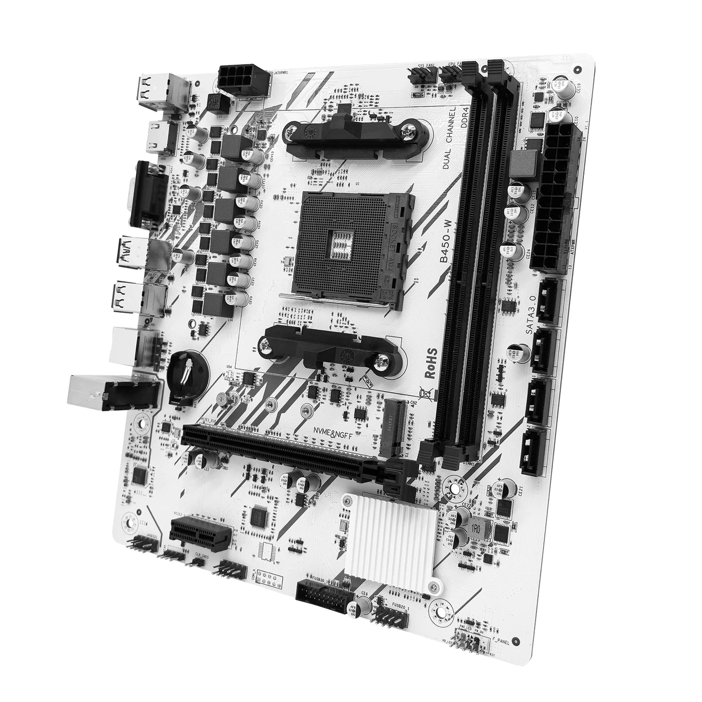 ZSUS B450 Motherboard AMD Processor Dual-channel DDR4 Memory AM4 Mainboard M.2 NVME (Supports Ryzen 5500 5600 5600G CPU)