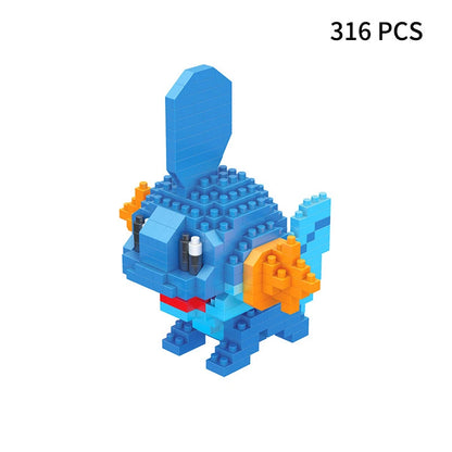 Blocks Small Cartoon Mini Building Block Pikachu Charizard Eevee Mewtwo Anime Assemble Action Pokemon  Model Dolls Toys