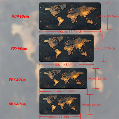 World Map Mouse Pad Large Gaming Mouse pad 900x400 rubber desk mat Non-slip PC laptop Gamer desk accessories table pad carpet