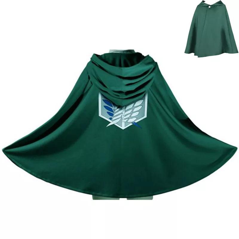 Halloween Japanese Hooded Cape Scout Corps Cosplay Costume Anime Cosplay Green Shawl Men's and Women's Costume