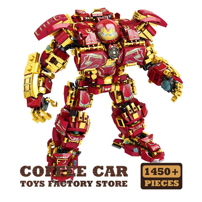Superheroes Mecha DIY Building Blocks Movie Mech Hero 3D Model Armor Iron Robot MOC Bricks Toys For Adult Kid Boy Christmas Gift