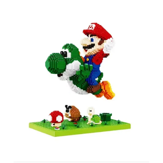 Children Toys Super Mario Action Figure Micro Building Blocks Cartoon Toys Marios Bros Birthday Gifts