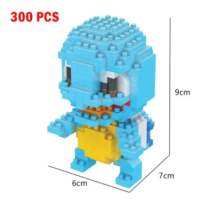 66pcs Pokemon Small Building Nanoblock Cartoon Pikachu Animal Model Education Game Graphics Pokemon Toys For Kids Birthday