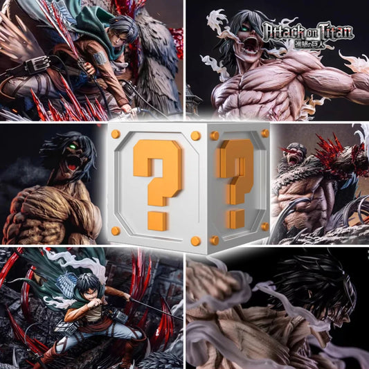 Anime Attack on Titan Yeager Eren Ackerman Mikasa Levi Anime Figure Desktop Decorations Surprise Box Blind Box Mystery Box