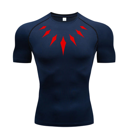 Black Panther Compression Gym Shirt for Men – Quick Dry Sports Tee