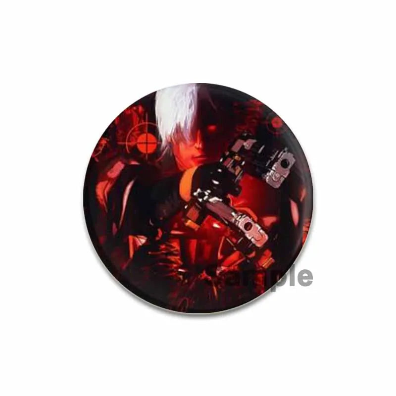 58mm Game Anime Devil May Cry Brooches Dante Cartoon Badge HD Print Handmade Pins for Backpack Accessories Clothes Decoration
