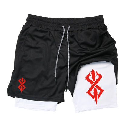 Men’s 2-in-1 Workout Shorts – Quick Dry Running Gym Shorts with Phone Pocket
