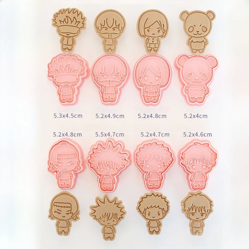 Jujutsu Kaisen Cookie Cutter Set | 8pcs Gojo & Yuji Anime Baking Moulds
