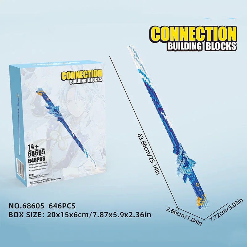 Samurai Sword Building Block Model – Ninja Weapon Assembly Toy