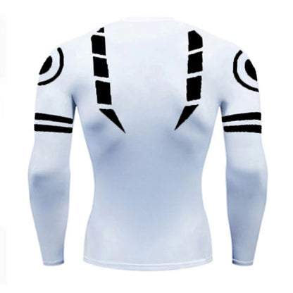 3D Print Compression Shirts for Men Athletic Quick Dry Tshirts Tops Gym Workout Fitness Undershirts Baselayers Anime Rash Guard