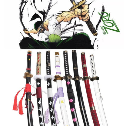 Unleash Your Inner Swordsman! Zoro's Katana - 80cm Bamboo Training Sword, Perfect for Cosplay & Display