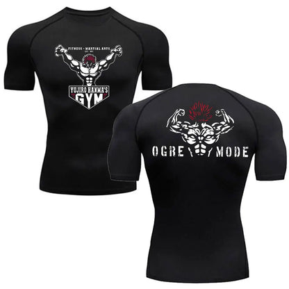 Baki Hanma MMA Compression T-Shirt – Anime Gym Fitness Rash Guard