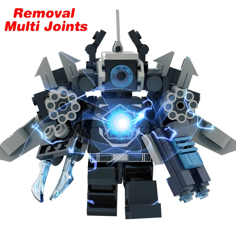 New Skibidi Toileted TVman Multi Joined Mini Action Figures Building Blocks TVman Speakerman Cameraman Model Toys for Kid Gift