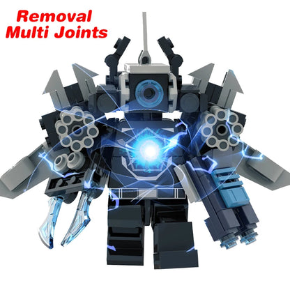New Skibidi Toileted TVman Multi Joined Mini Action Figures Building Blocks TVman Speakerman Cameraman Model Toys for Kid Gift