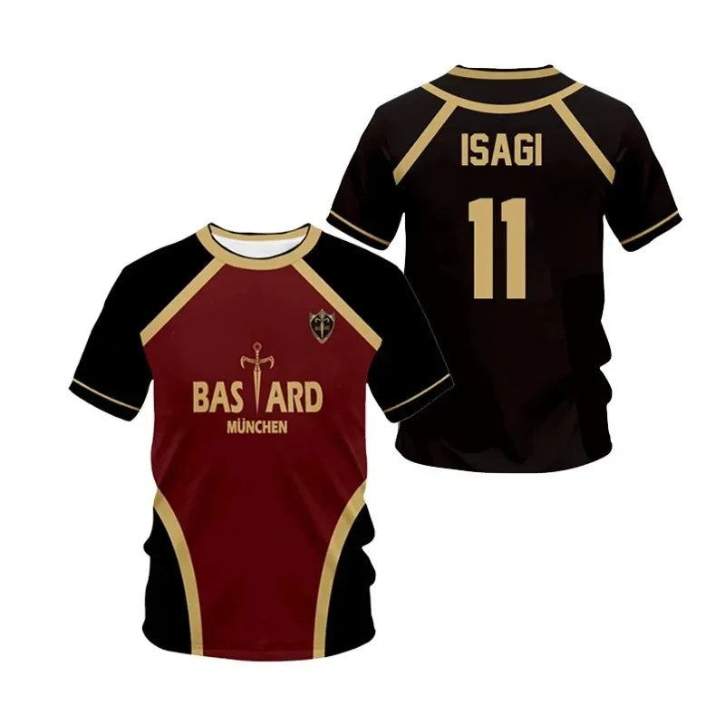 Blue Lock Anime Jersey T-Shirt | Bastard München Futsal Tee for Men & Women