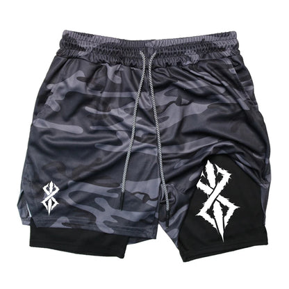 Men’s 2-in-1 Workout Shorts – Quick Dry Running Gym Shorts with Phone Pocket
