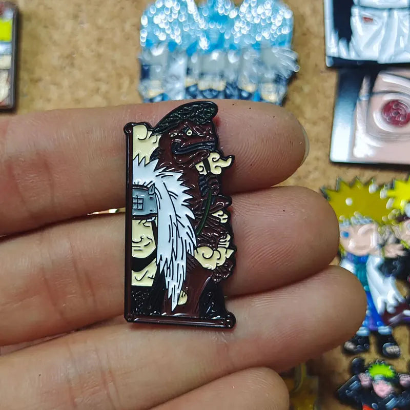 Uzumaki Akatsuki Red Cloud Enamel Pin Naruto Anime Brooch Lapel Badges for Backpacks Brooches Fashion Jewelry Accessories Gifts