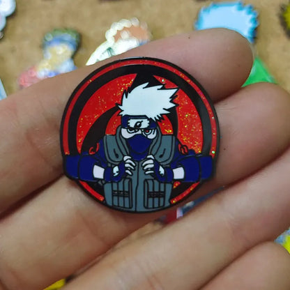 Uzumaki Akatsuki Red Cloud Enamel Pin Naruto Anime Brooch Lapel Badges for Backpacks Brooches Fashion Jewelry Accessories Gifts
