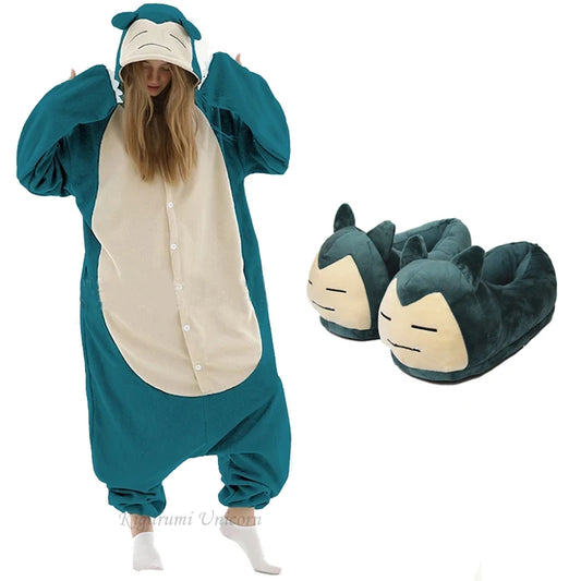 Snorlax Pokémon Pajama Onesie – Cozy Full-Body Sleepwear for Adults & Kids
