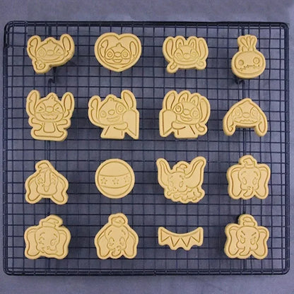 Disney Stitch Cookie Cutter Dumbo Anime Figures Biscuit Mould Bakery Mold Press Stamp Embosser Sugar Kitchen DIY Reusable Model