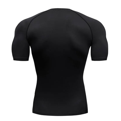 Men’s Bat Print Compression Shirt – Quick Dry Athletic Gym Tee