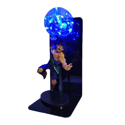 Dragon Ball Super LED Table Lamp – Goku & Bardock Super Saiyan | 23cm PVC Anime Figure