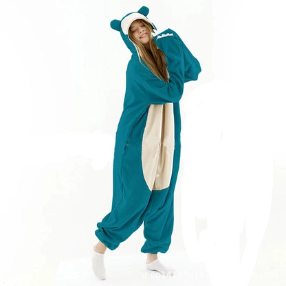 Snorlax Pokémon Pajama Onesie – Cozy Full-Body Sleepwear for Adults & Kids