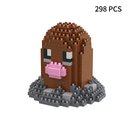 Blocks Small Cartoon Mini Building Block Pikachu Charizard Eevee Mewtwo Anime Assemble Action Pokemon  Model Dolls Toys