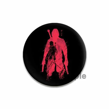 58mm Game Anime Devil May Cry Brooches Dante Cartoon Badge HD Print Handmade Pins for Backpack Accessories Clothes Decoration