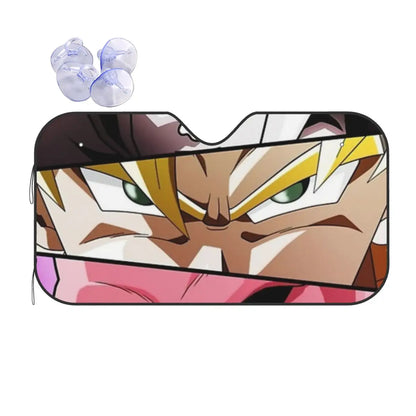 Dragon Ball Vegeta Eyes Fashion Windshield Sunshade 76x140cm Foils Sun Visor UV Protector