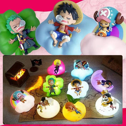 One Piece Night Light Collection - Luffy, Zoro, Nami, Sanji & More! Glowing Figure Lamps, Perfect for Fans of All Ages