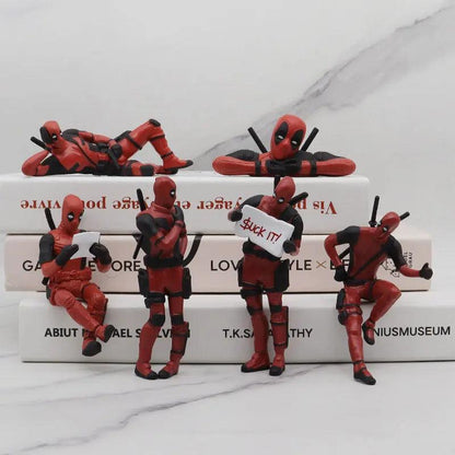 6 Desk Decoration Deadpool Car Home Office Marvel 8cm X-MAN Funny Cute Figure Model Toys