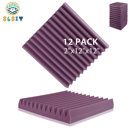 Soundproofing Studio 12 Pack, KTV Sound Absorbing Foam Panels Sponge Pad, House Isolation Wall Soundproof Foam Home Decoration