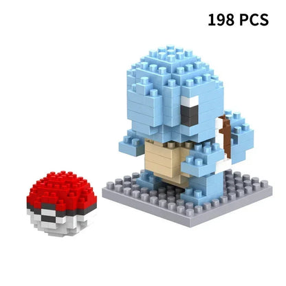Blocks Small Cartoon Mini Building Block Pikachu Charizard Eevee Mewtwo Anime Assemble Action Pokemon  Model Dolls Toys