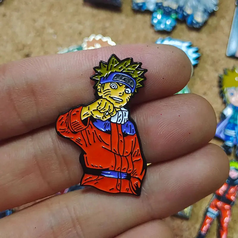 Uzumaki Akatsuki Red Cloud Enamel Pin Naruto Anime Brooch Lapel Badges for Backpacks Brooches Fashion Jewelry Accessories Gifts