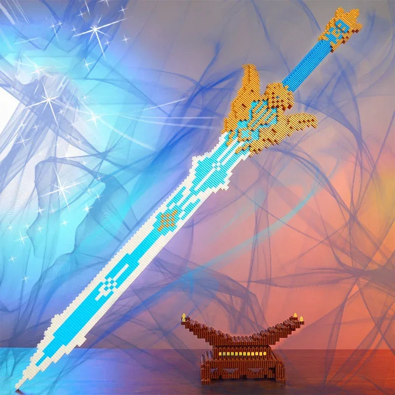 Samurai Sword Building Block Model – DIY Anime Ninja Weapon Toy