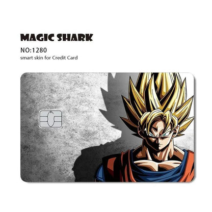 Anime Dragon Ball Goku Cool Sticker Film Skin Large Small No Chip for Bus Card Credit Debit Bank Card Front Side HT12