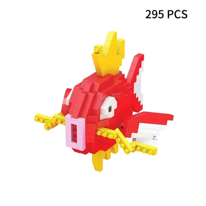 Blocks Small Cartoon Mini Building Block Pikachu Charizard Eevee Mewtwo Anime Assemble Action Pokemon  Model Dolls Toys