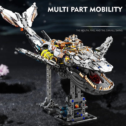 Technical Mechanical Whale Sea Life Set With light Building Blocks Bricks Animal World Model Boys Assembly Toys for Kid Gifts