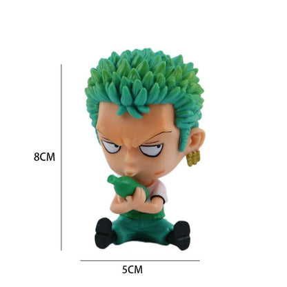 One Piece Luffy Anime Figure Zoro Sanji Robin Nami Brook Decor Figures Ace Collectible Decor PVC Model Toy Kids Christmas Gift