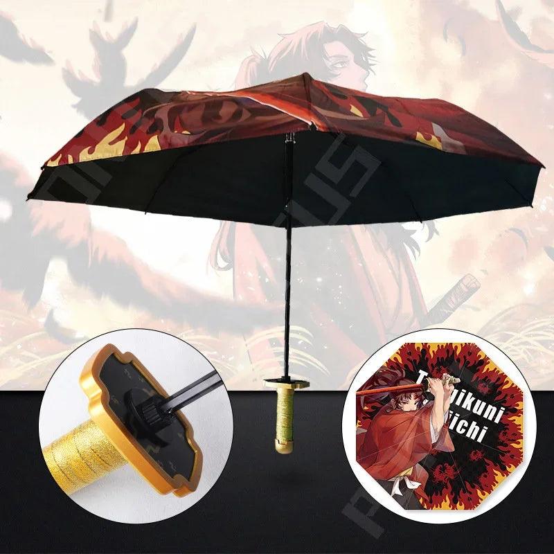 Unleash Your Inner Demon Slayer: Katana Umbrella! 🔥🗡️