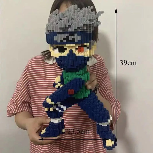new Small particle assembled building blocks adult high difficulty puzzle card Kakashi Jiraiya toy puzzle children's gift