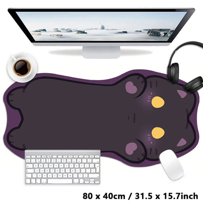 Pink Black Tortoiseshell Kawaii Cat Cartoon Cute Animal Kitty XXL Large Mouse Pad Computer Non-slip Keyboard Desk Mat Mousepad