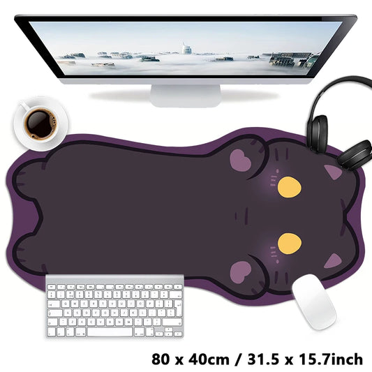 Pink Black Tortoiseshell Kawaii Cat Cartoon Cute Animal Kitty XXL Large Mouse Pad Computer Non-slip Keyboard Desk Mat Mousepad