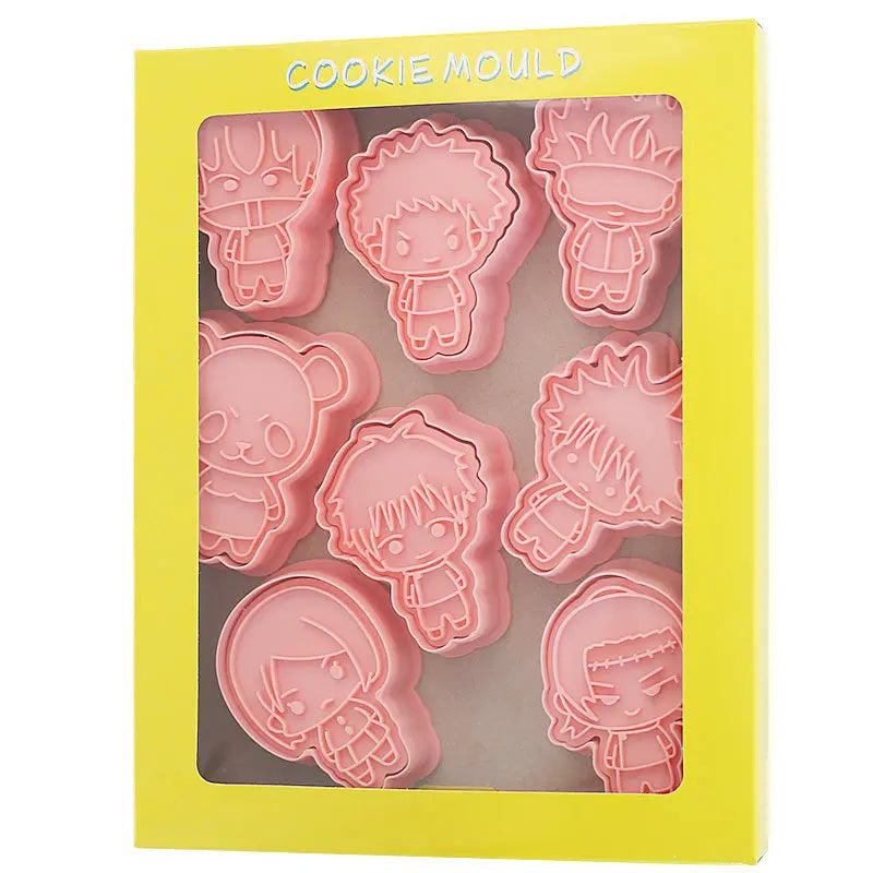 Jujutsu Kaisen Cookie Cutter Set | 8pcs Gojo & Yuji Anime Baking Moulds