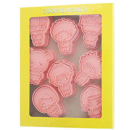Jujutsu Kaisen Cookie Cutter Set | 8pcs Gojo & Yuji Anime Baking Moulds