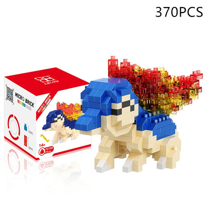 Blocks Small Cartoon Mini Building Block Pikachu Charizard Eevee Mewtwo Anime Assemble Action Pokemon  Model Dolls Toys