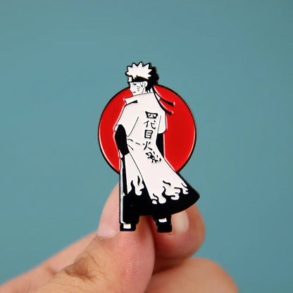 Uzumaki Akatsuki Red Cloud Enamel Pin Naruto Anime Brooch Lapel Badges for Backpacks Brooches Fashion Jewelry Accessories Gifts