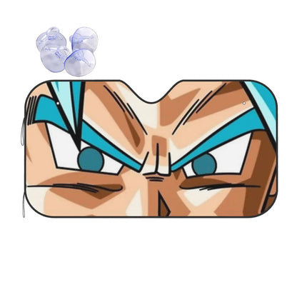 Dragon Ball Vegeta Eyes Fashion Windshield Sunshade 76x140cm Foils Sun Visor UV Protector
