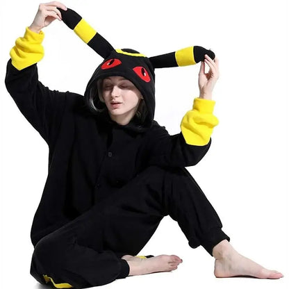 Umbreon Pokémon Full-Body Pajamas - Cozy Kigurumi Onesie for Adults